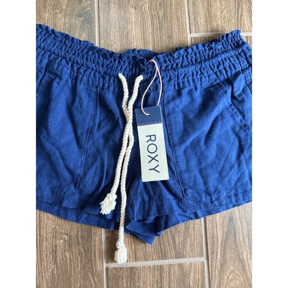 Roxy Oceanside Short Navy Blue NEW size SMALL drawstring waist - Picture 3 of 5